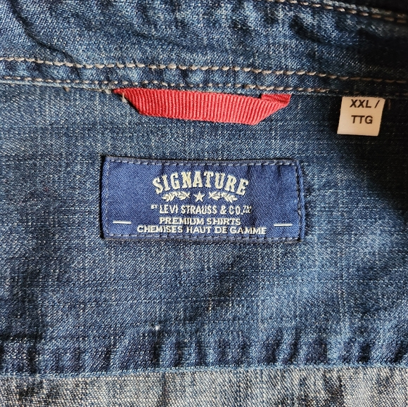 Levi's jean snap button shirt, size XXL - Picture 3 of 5